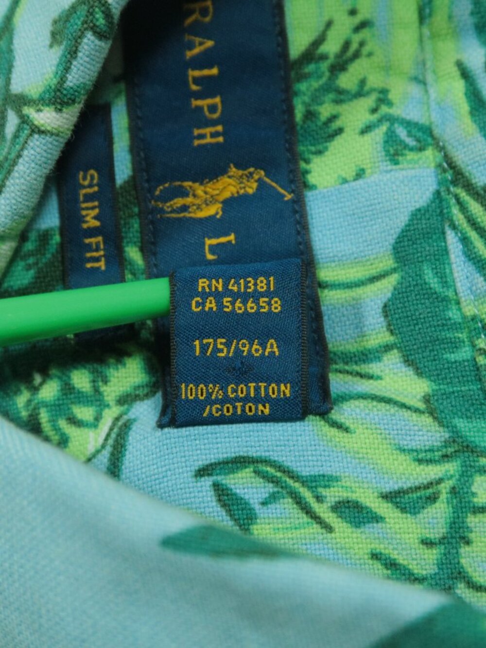 Polo Ralph Lauren Hawaiian Oxford Shirt Mens M Slim Fit Tropical Floral Print - Picture 5 of 5